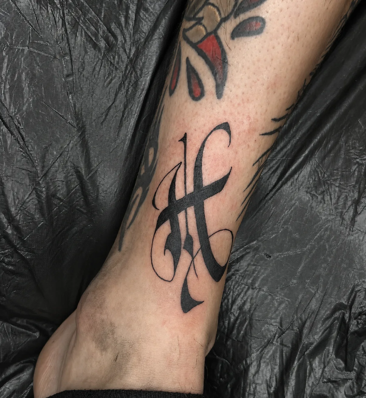 Lettering en blackwork